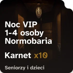 Karnet dla dzieci i seniorów - Noc w pokoju VIP 1-4 Noc x10